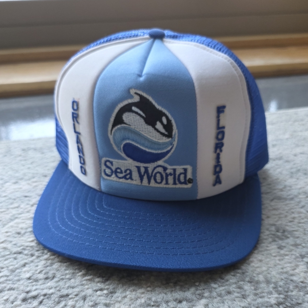 EUC Vintage 1980s SeaWorld Orlando Florida Snapback Trucker Hat